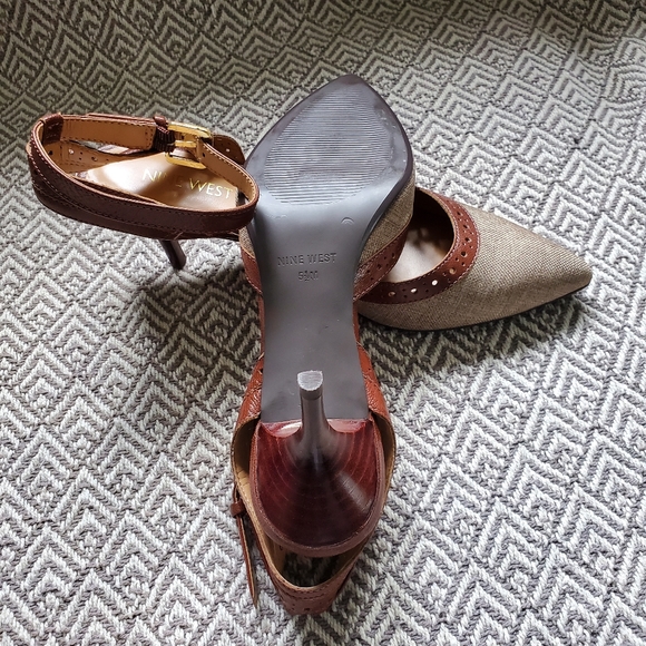 Nine West Ankle Strap Leather Heel - Picture 8 of 11